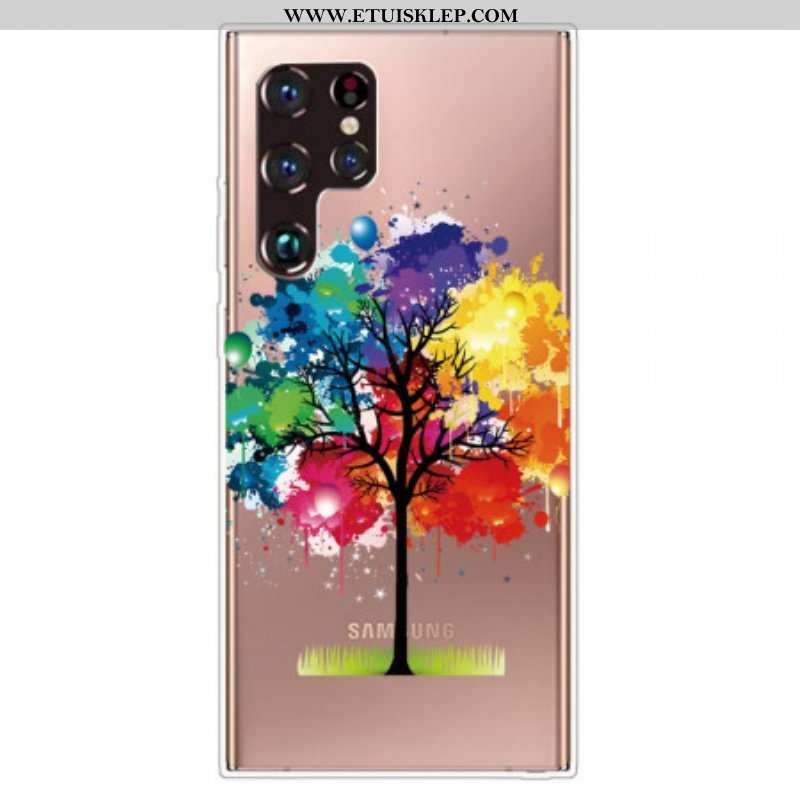 Etui do Samsung Galaxy S22 Ultra 5G Bezszwowe Akwarela Drzewo